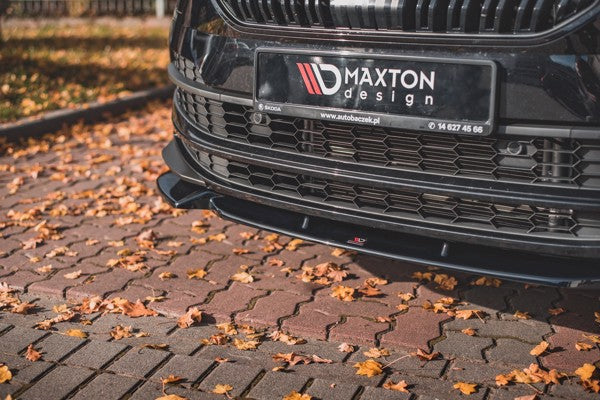 Maxton Front Splitter Skoda Karoq Sportline - Gloss Black