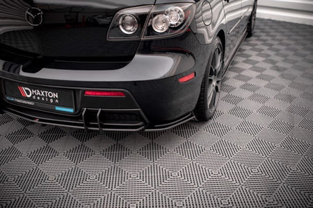 Maxton Street Pro Rear Side Splitters Mazda 3 Mps Mk1 - Black
