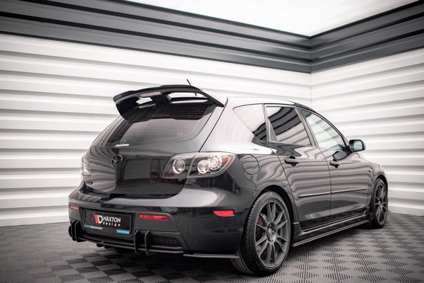 Maxton Street Pro Rear Side Splitters Mazda 3 Mps Mk1 - Black