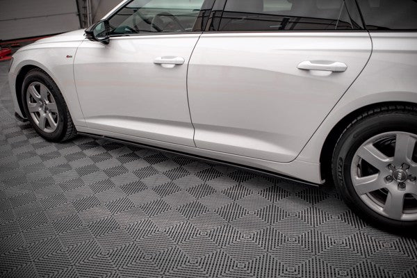 Maxton Side Skirts Diffusers Audi A6 C8 - Gloss Black