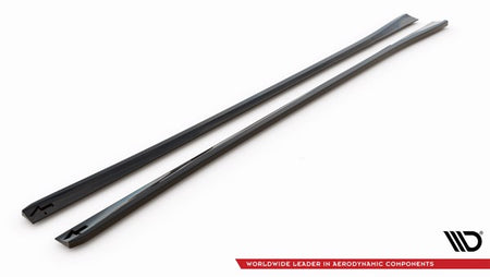 Maxton Side Skirts Diffusers Audi A6 C8 - Gloss Black