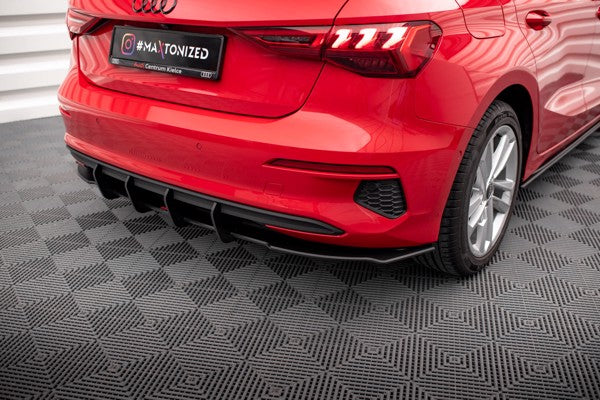 Maxton Street Pro Rear Diffuser Audi A3 Sportback 8Y - Black