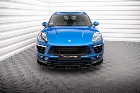 Maxton Front Splitter V.2 Porsche Macan Mk1 - Gloss Black