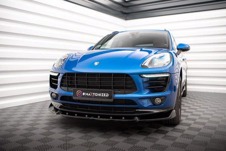 Maxton Front Splitter V.2 Porsche Macan Mk1 - Gloss Black