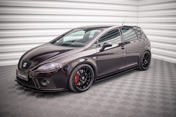Maxton Side Skirts Diffusers Seat Leon Mk2 Cupra / Fr (Facelift) - Gloss Black