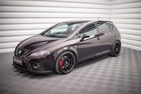 Maxton Side Skirts Diffusers Seat Leon Mk2 Cupra / Fr (Facelift) - Gloss Black