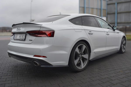 Maxton Rear Side Splitters Audi A5 S-Line F5 Sportback  - Gloss Black