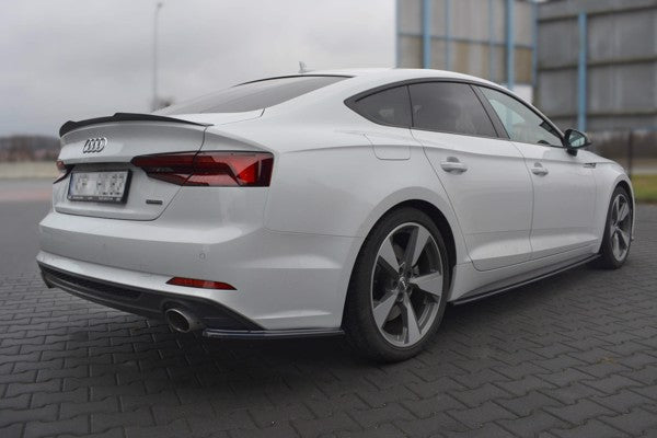 Maxton Rear Side Splitters Audi A5 S-Line F5 Sportback  - Gloss Black