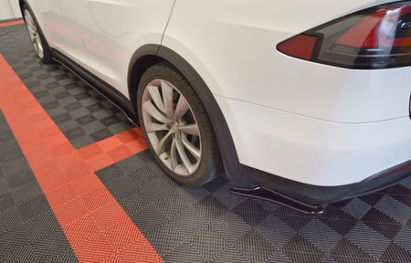 Maxton Rear Side Splitters V.1 Tesla Model X  - Gloss Black