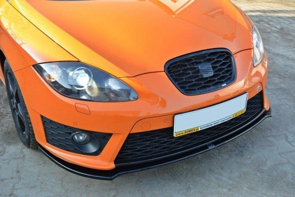 Maxton Front Splitter V.2 Seat Leon Mk2 Cupra / Fr (Facelift) - Gloss Black