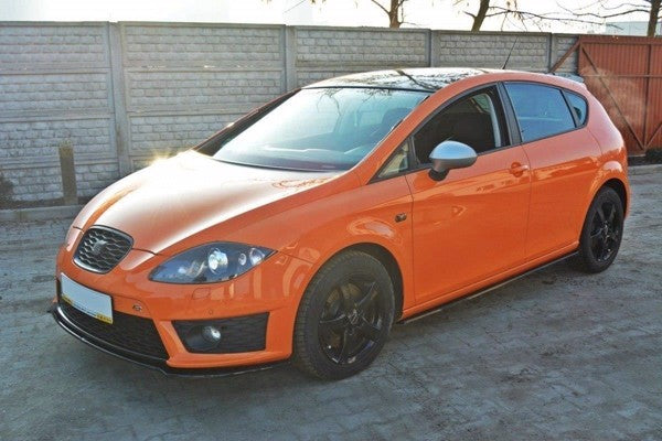 Maxton Front Splitter V.2 Seat Leon Mk2 Cupra / Fr (Facelift) - Gloss Black