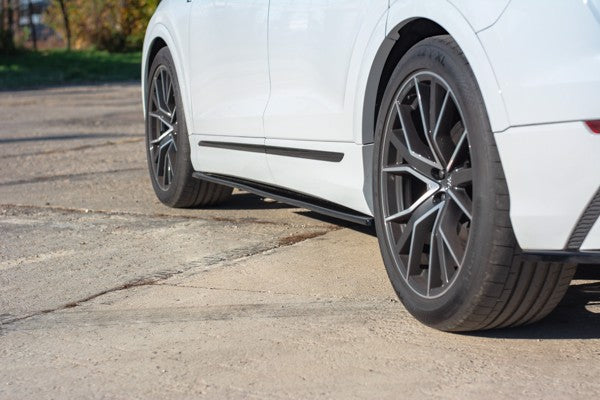 Maxton Side Skirts Diffusers  Audi Q8 S-Line - Gloss Black