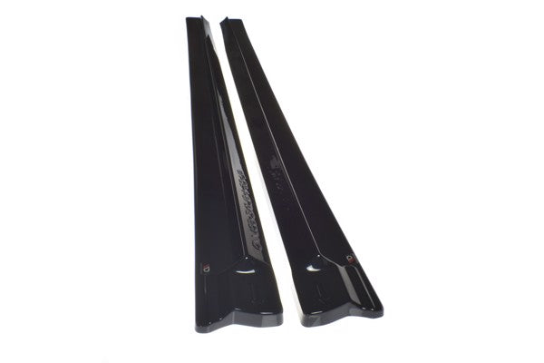 Maxton Side Skirts Diffusers  Audi Q8 S-Line - Gloss Black
