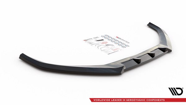 Maxton Front Splitter V.1 Audi A4 B9 - Gloss Black