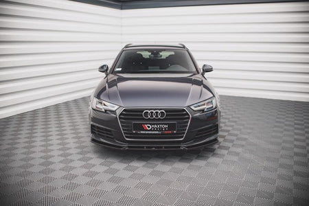Maxton Front Splitter V.1 Audi A4 B9 - Gloss Black
