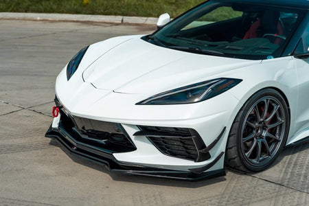 Maxton Front Splitter Chevrolet Corvette C8 - Gloss Black