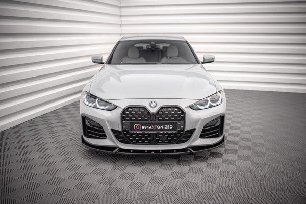 Maxton Front Splitter V.2 BMW 4 Gran Coupe M-Pack G26 - Gloss Black