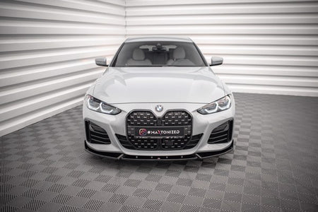 Maxton Front Splitter V.2 BMW 4 Gran Coupe M-Pack G26 - Gloss Black