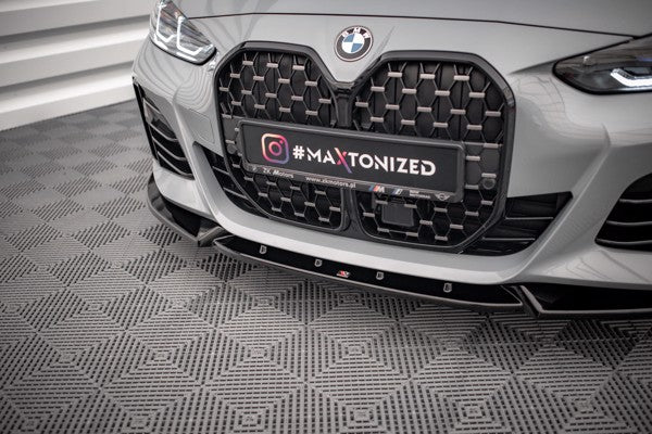 Maxton Front Splitter V.2 BMW 4 Gran Coupe M-Pack G26 - Gloss Black
