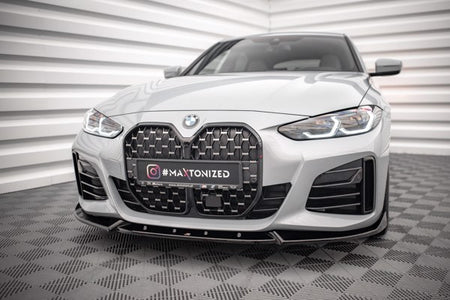 Maxton Front Splitter V.2 BMW 4 Gran Coupe M-Pack G26 - Gloss Black