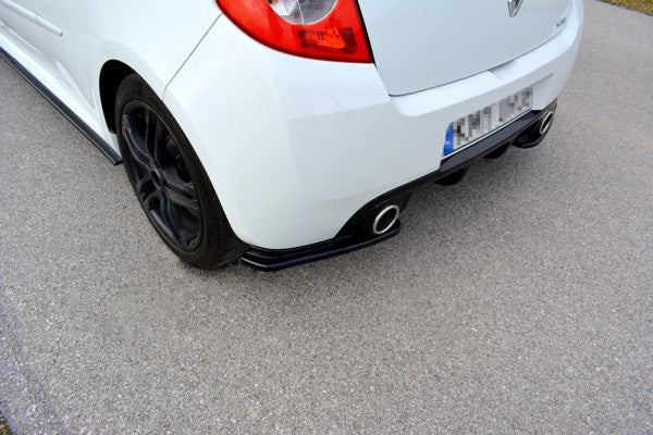 Maxton Rear Side Splitters Renault Clio Mk3 RS Facelift - Gloss Black