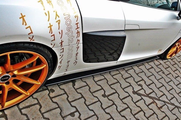 Maxton Side Skirts Diffusers Audi R8 Mk.1 - Gloss Black