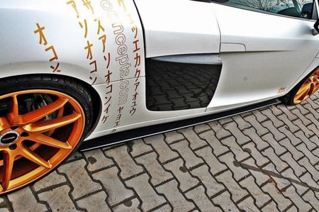 Maxton Side Skirts Diffusers Audi R8 Mk.1 - Gloss Black