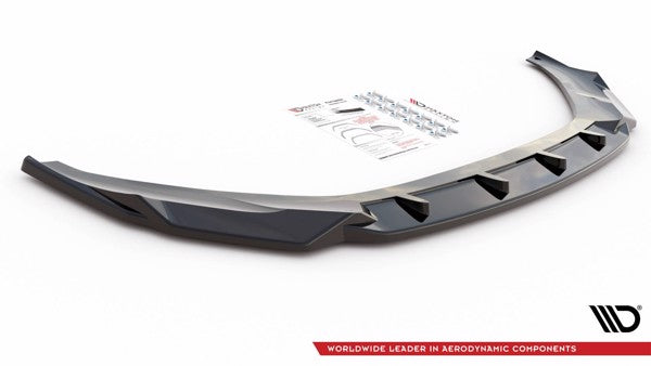 Maxton Front Splitter V.2 Audi A7 C8 - Gloss Black