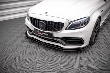 Maxton Front Splitter V.1 Mercedes-Amg C63 Coupe Amg Aero Pack C205 Facelift - Gloss Black