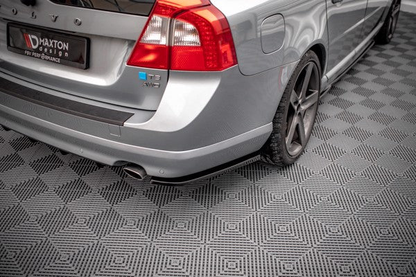 Maxton Rear Side Splitters Volvo V70 Mk3 - Gloss Black