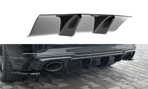 Maxton Rear Valance Audi RS3 8V Fl Sportback - Gloss Black