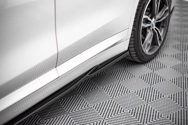 Maxton Side Skirts Diffusers BMW X1 M-Pack F48 - Gloss Black