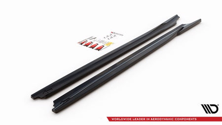 Maxton Side Skirts Diffusers BMW X1 M-Pack F48 - Gloss Black