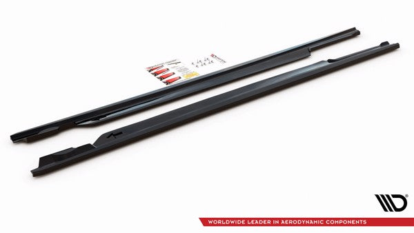 Maxton Side Skirts Diffusers Volkswagen Passat B8 Facelift - Gloss Black