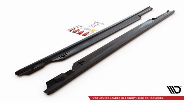 Maxton Side Skirts Diffusers Volkswagen Passat B8 Facelift - Gloss Black