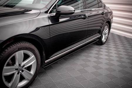 Maxton Side Skirts Diffusers Volkswagen Passat B8 Facelift - Gloss Black