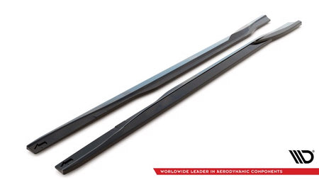 Maxton Side Skirts Diffusers Ford Mustang Mach-E Mk1 - Gloss Black