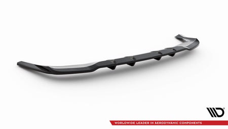 Maxton Central Rear Splitter (With Vertical Bars) Mercedes-Benz Gle Coupe Amg-Line C167 - Gloss Black