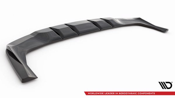 Maxton Central Rear Splitter (With Vertical Bars) Mercedes-Benz Gle Coupe Amg-Line C167 - Gloss Black