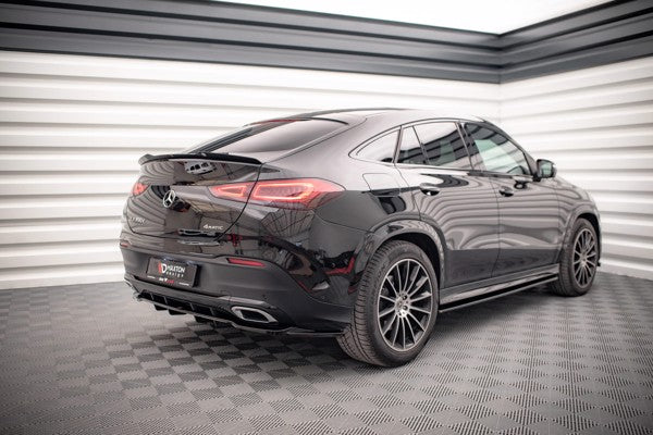 Maxton Central Rear Splitter (With Vertical Bars) Mercedes-Benz Gle Coupe Amg-Line C167 - Gloss Black
