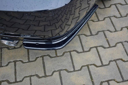 Maxton Rear Side Splitters For BMW 3 E92 M-Pack Facelift - Gloss Black