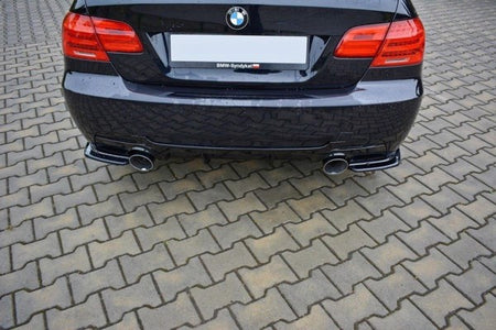 Maxton Rear Side Splitters For BMW 3 E92 M-Pack Facelift - Gloss Black