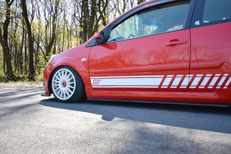 Maxton Side Skirts Diffusers Ford Fiesta St Mk6 - Gloss Black