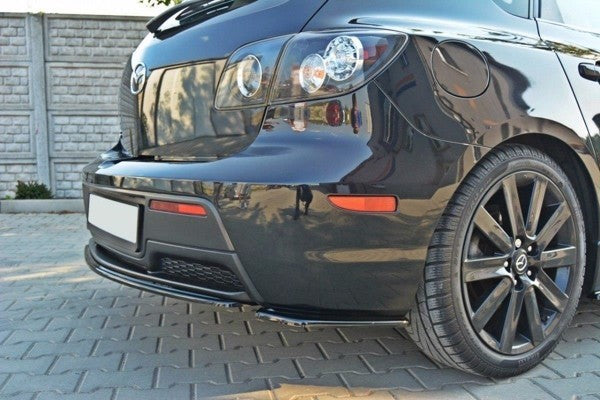 Maxton Rear Side Splitters Mazda 3 Mps Mk1 (Preface) - Gloss Black
