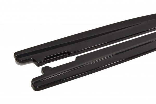 Maxton Side Skirts Diffusers For BMW 5 E60/61 M-Pack - Gloss Black