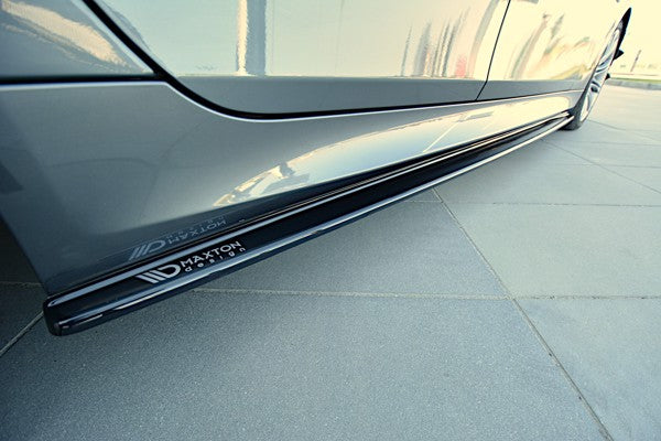 Maxton Side Skirts Diffusers For BMW 5 E60/61 M-Pack - Gloss Black