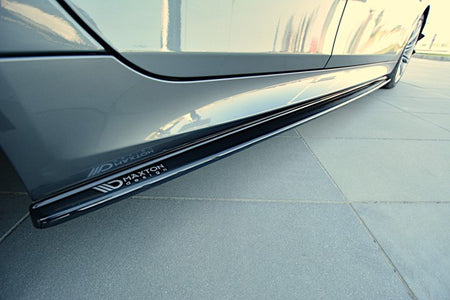 Maxton Side Skirts Diffusers For BMW 5 E60/61 M-Pack - Gloss Black