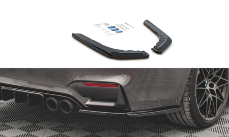 Maxton Rear Side Splitters V.3 BMW M4 F82 - Gloss Black