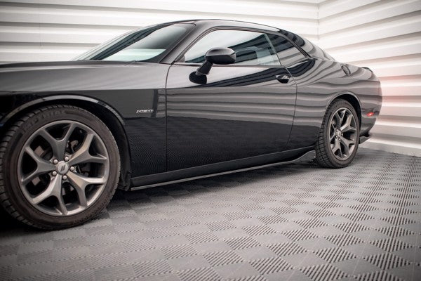 Maxton Side Skirts Diffusers Dodge Challenger Rt Mk3 Facelift - Gloss Black