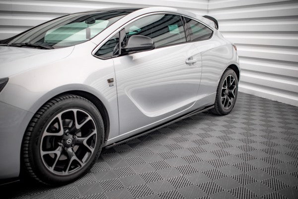 Maxton Side Skirts Diffusers Opel Astra Gtc Opc-Line J - Gloss Black